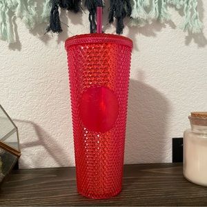 Starbucks 2019 Holiday Studded Tumbler Neon Pink Venti